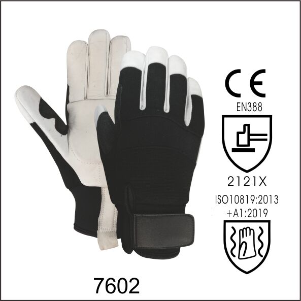 Goat Leather Anti-Vibration Gloves 7602 With EN ISO10819 Certified